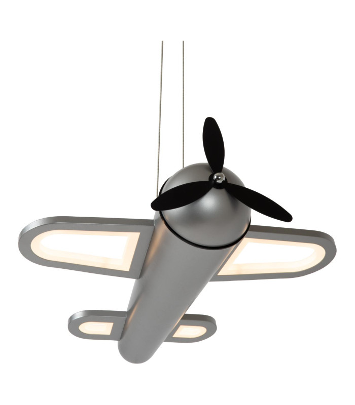 Lucide FOKKER - Pendant light Children - LED - 1x28W 2500K - Grey iron-3