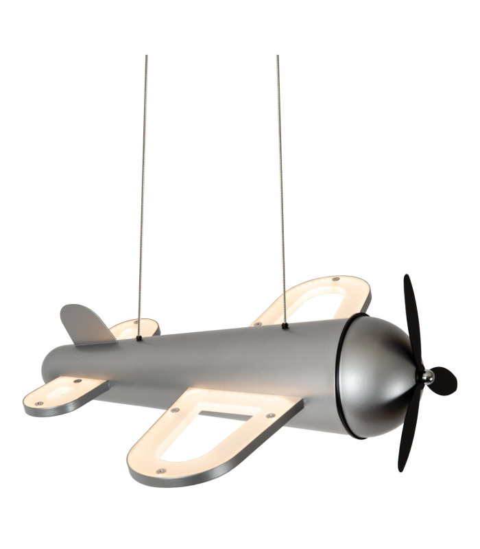 Lucide FOKKER - Pendant light Children - LED - 1x28W 2500K - Grey iron-4