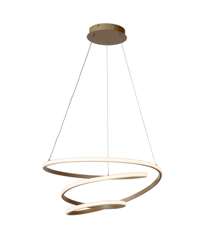 Lucide ESPIRAL - Pendant light - LED Dim. - CCT - 1x40W 2700K/4000K - Taupe | Essential-1