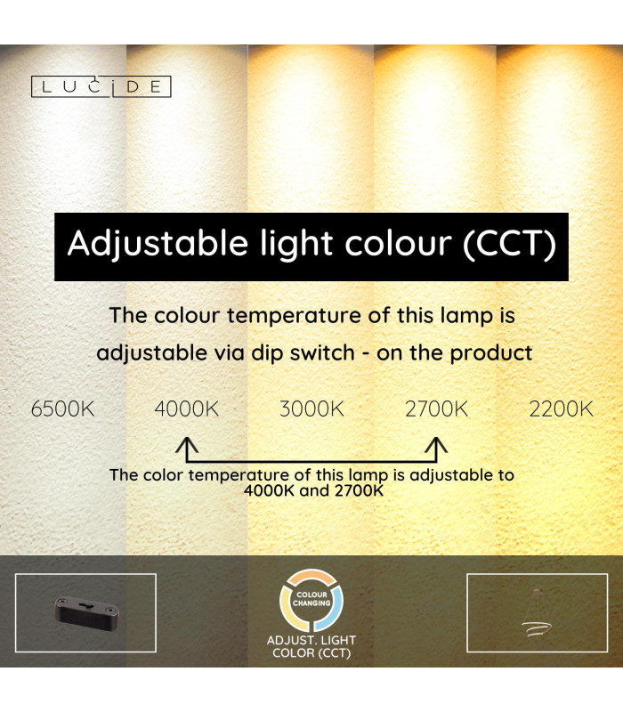 Lucide ESPIRAL - Pendant light - LED Dim. - CCT - 1x40W 2700K/4000K - Taupe | Essential-5