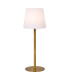 Lucide TYON - Rechargeable Table lamp Indoor/Outdoor - Ø 15 cm - LED Dim. - 1x2W 2700K - IP65 - Matt Gold / Brass-1