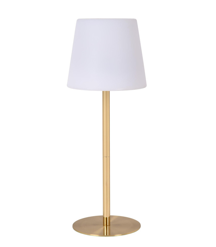 Lucide TYON - Rechargeable Table lamp Indoor/Outdoor - Ø 15 cm - LED Dim. - 1x2W 2700K - IP65 - Matt Gold / Brass-3