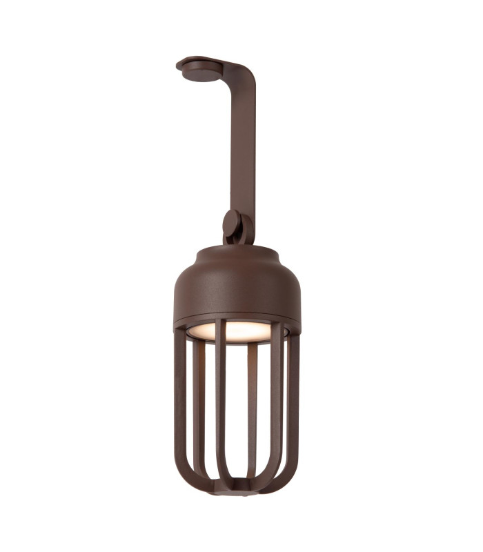 Lucide WELLS - Rechargeable Wall light Indoor/Outdoor - Ø 10 cm - LED Dim. - CCT - IP54 - Rust Brown | Essential-5