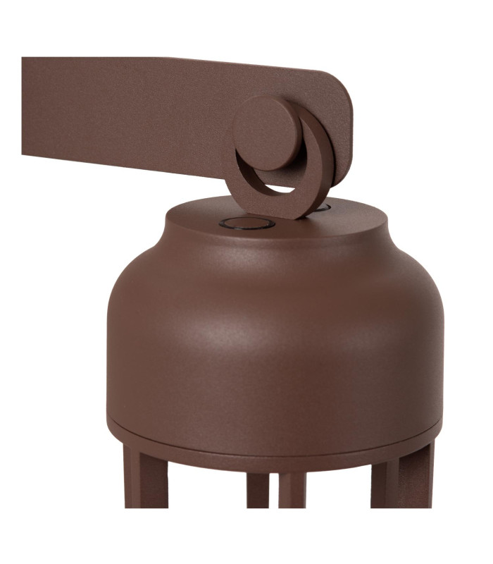 Lucide WELLS - Rechargeable Wall light Indoor/Outdoor - Ø 10 cm - LED Dim. - CCT - IP54 - Rust Brown | Essential-6