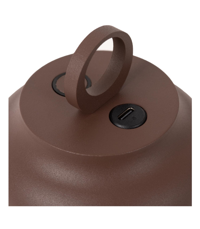 Lucide WELLS - Rechargeable Wall light Indoor/Outdoor - Ø 10 cm - LED Dim. - CCT - IP54 - Rust Brown | Essential-8