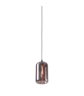 Kicevo 19cm Dome Pendant Ceiling Light Smoked Grey 1xE27-1
