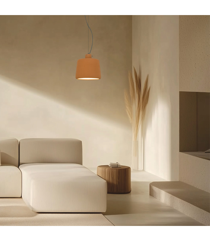Berovo 28cm Dome Pendant Ceiling Light Natural Clay 1xE27-2