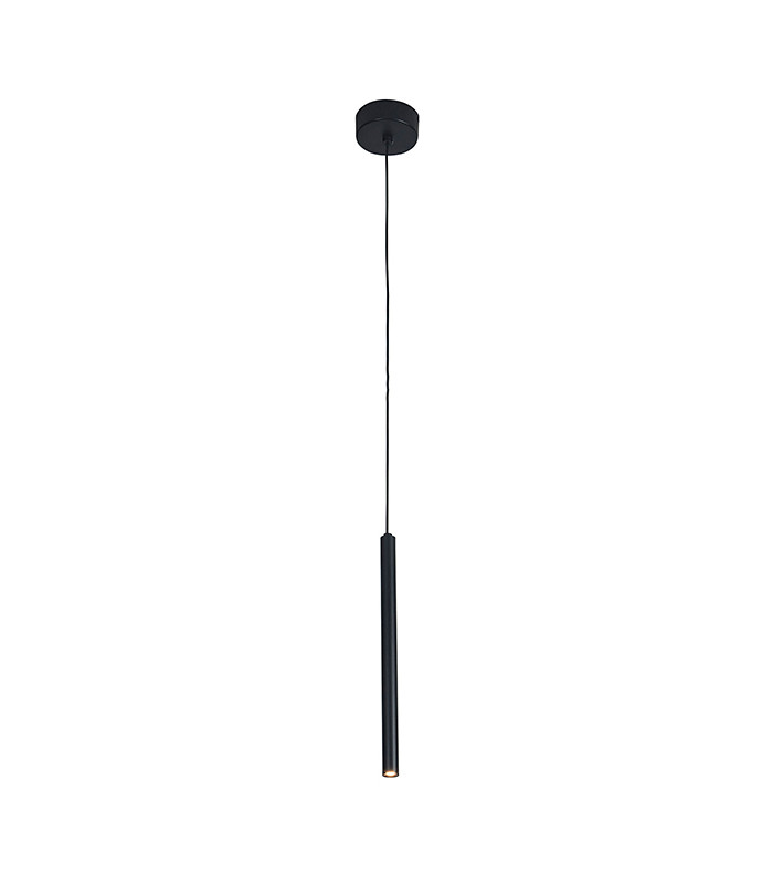 Krusevo Slim Pendant Ceiling Light Black Matt LED 2700K-1