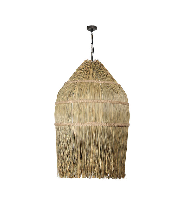 Patras Dome Pendant Ceiling Light Natural Straw 1xE27-1