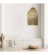 Patras Dome Pendant Ceiling Light Natural Straw 1xE27-2