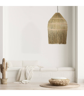 Patras Dome Pendant Ceiling Light Natural Straw 1xE27-2