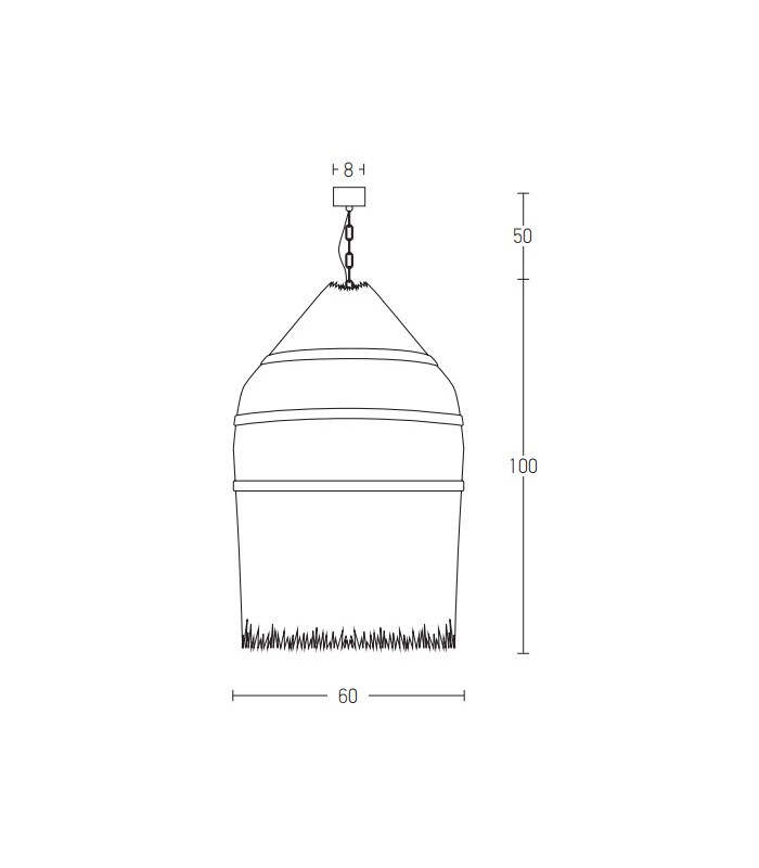 Patras Dome Pendant Ceiling Light Natural Straw 1xE27-3