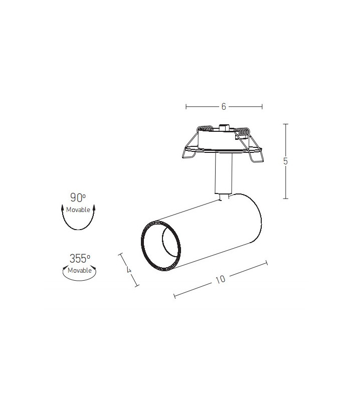 Pleven Recessed Downlight Sandy Black LED 3000K - Driver Not Included-2