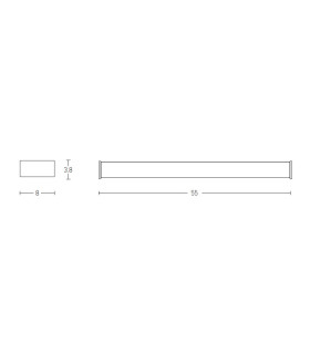 Zambelis Bathroom Over Mirror Light Chrome LED 3000K IP44-2