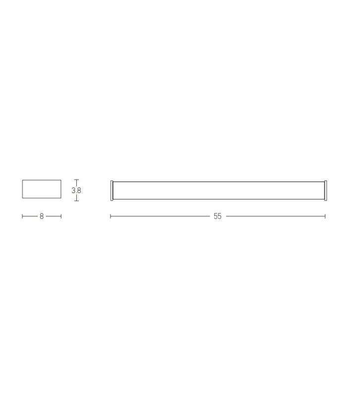 Zambelis Bathroom Over Mirror Light Chrome LED 3000K IP44-2