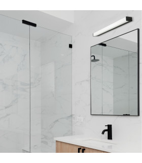 Zambelis 55cm Bathroom Over Mirror Light Black Matt LED 3000K IP44-2