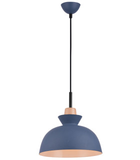 Razgrad 28cm Dome Pendant Ceiling Light Blue Matt 1xE27-1