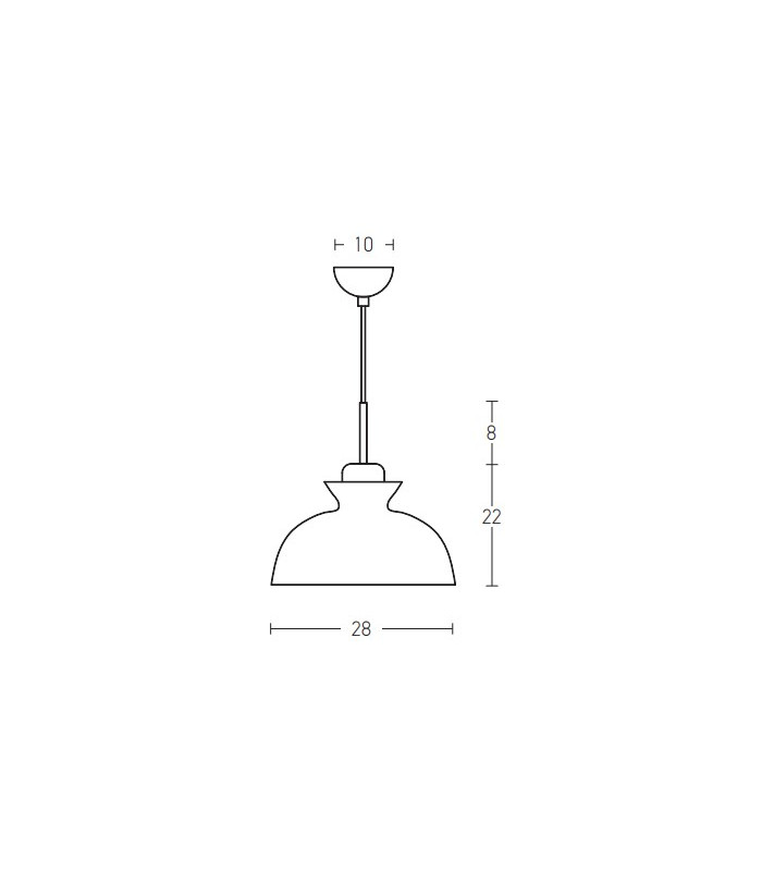Razgrad 28cm Dome Pendant Ceiling Light Blue Matt 1xE27-3
