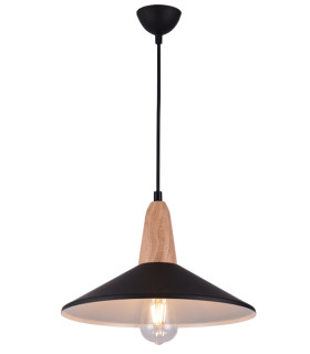 Razgrad 33cm Dome Pendant Ceiling Light Black Matt 1xE27-1