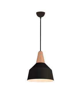 Razgrad 23cm Dome Pendant Ceiling Light Black Matt 1xE27-1