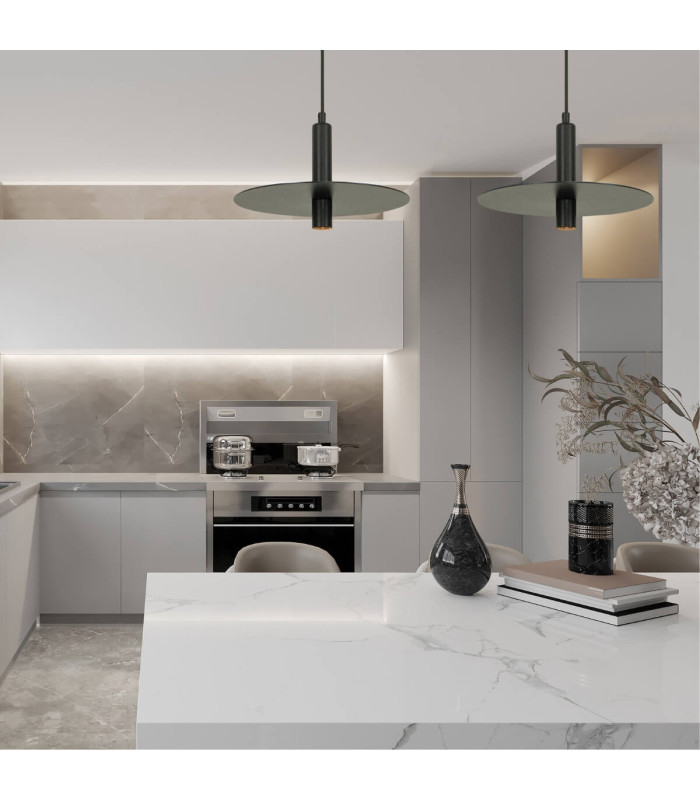 Gotse 26cm Dome Pendant Ceiling Light Sandy Black LED 3000K-3