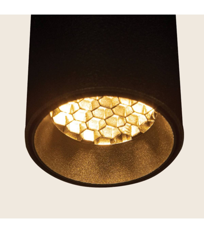 Gotse 26cm Dome Pendant Ceiling Light Sandy Black LED 3000K-5