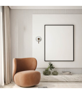 Pano Integrated Led Wall Lamp White Marble - Sandy Black LED 3000K-2