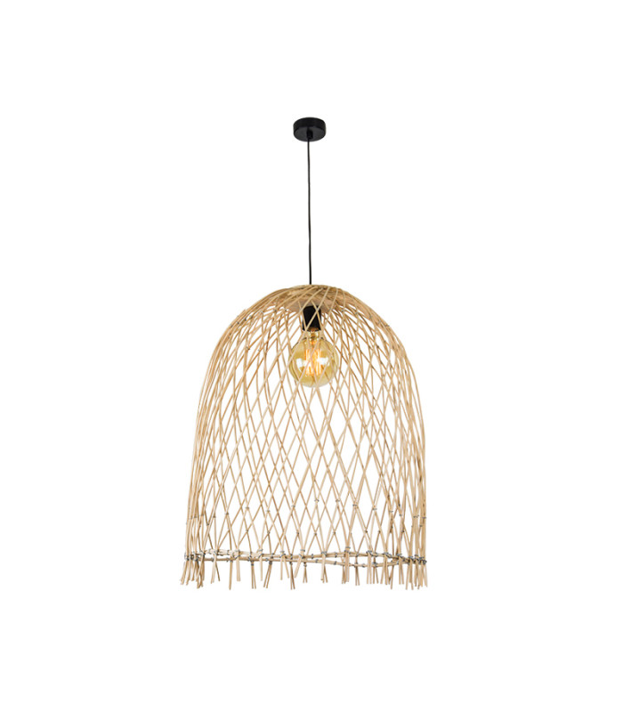 Patras 55cm Wire Frame Pendant Ceiling Light Natural 1xE27-1
