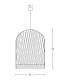 Patras 55cm Wire Frame Pendant Ceiling Light Natural 1xE27-4