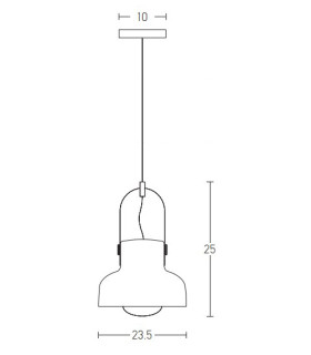 Pefka 23.5cm Dome Pendant Ceiling Light White Matt 1xE27-2