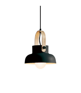 Pefka 23.5cm Dome Pendant Ceiling Light Black Matt 1xE27-1