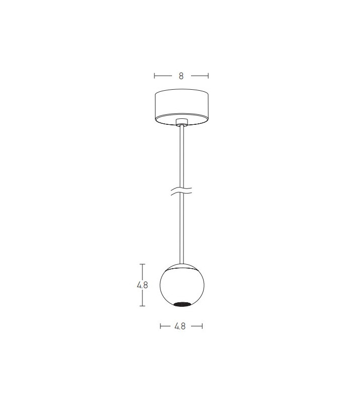 Dafni 4.8cm Slim Pendant Ceiling Light Sandy Black LED 3000K-3