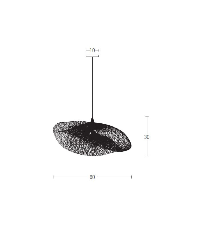 Silikou Wire Frame Pendant Ceiling Light Black 1xE27-3