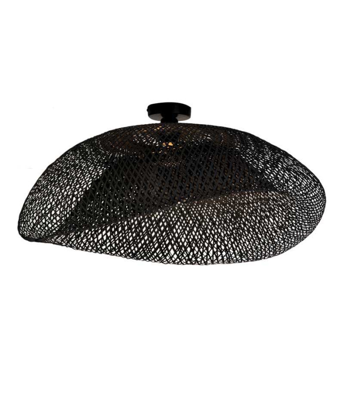 Patras Semi Flush Ceiling Light Black 1xE27-1