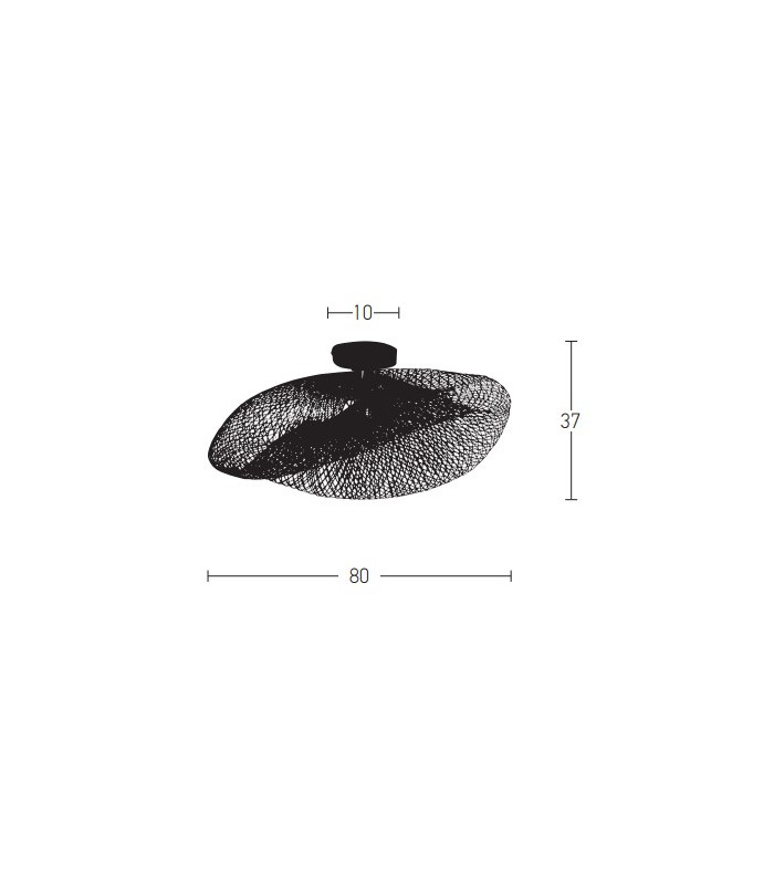 Patras Semi Flush Ceiling Light Black 1xE27-2