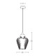 Polis Dome Pendant Ceiling Light Clear Glass - Antique Brass 1xE27-2