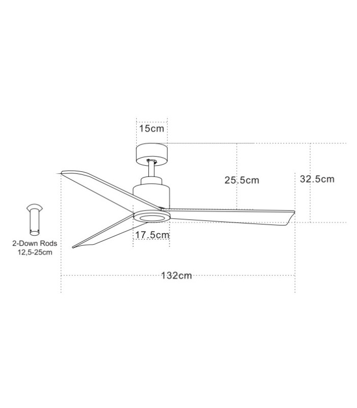 Daphros Ceiling Fan Black Matt-4