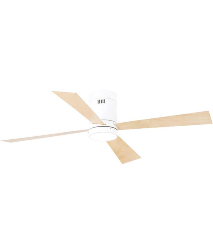 Arista Ceiling Fan White Matt - Maple Wood Blades LED 3000-4000-6000K-1