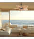 Auralis Ceiling Fan Brown - Natural Palm Leaf Blades-2
