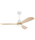 Aurion Ceiling Fan White Matt - Natural Wood Blades LED 3000-4000-6000K-1