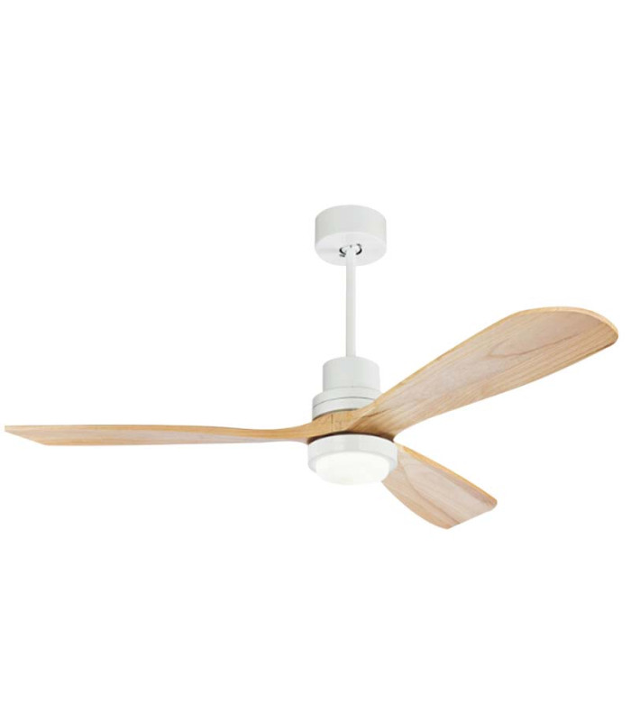 Aurion Ceiling Fan White Matt - Natural Wood Blades LED 3000-4000-6000K-1