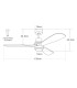 Aurion Ceiling Fan White Matt - Natural Wood Blades LED 3000-4000-6000K-2