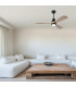 Aurion Ceiling Fan Black Matt - Natural Wood Blades LED 300040006000K-2
