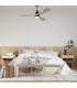 Aurion Ceiling Fan Black Matt - Natural Wood Blades LED 300040006000K-3
