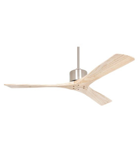 Axiom Ceiling Fan Chrome Matt - Natural Wood Blades-1