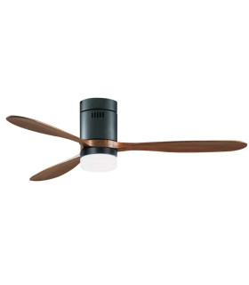 Calypso Ceiling Fan Black Matt - Cherry Wood Blades LED 3000-4000-6000K-1