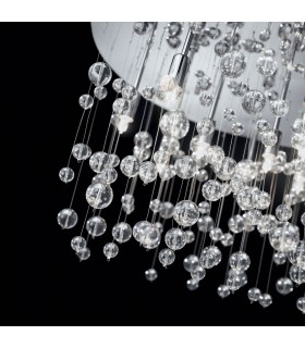 5 Light  Small Blown Glass Bubbles Ceiling Pendant Chrome, G9 - 2