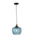 Polis Dome Pendant Ceiling Light Ink Blue - Antique Brass 1xE27-1