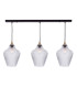 Polis Bar Pendant Ceiling Light Clear Glass - Antique Brass 3xE27-1