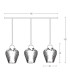 Polis Bar Pendant Ceiling Light Clear Glass - Antique Brass 3xE27-3
